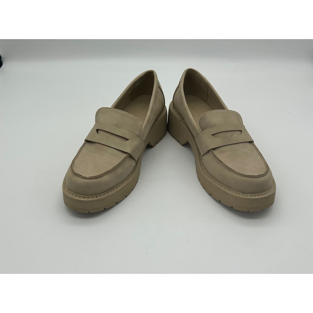 Madden Girl Penny Loafers Shoes Platform cottage boho women 8.5 beige chucky lug - Picture 4 of 10